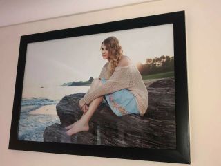Taylor Swift - Speak Now Lithograph 5 “mine” (18”x12”) Framed Rare Out Of Print