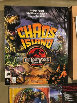Rare Big Box Chaos Island Jurassic Park The Lost World Pc Game Complete 1997