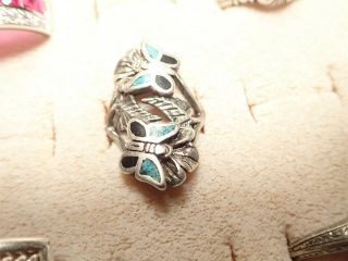 Rare G&s Butterfly 925 Sterling Silver Ring