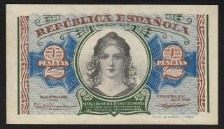1938 2 Pesetas Spain Vintage Paper Money Rare Old Banknote Currency P 95 Unc