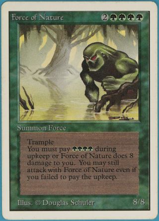 Force Of Nature Unlimited Heavily Pld Green Rare Magic Mtg Card (34024) Abugames