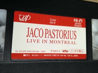 Jaco Pastorius RARE Live in Montreal VHS Made in Japan Erskine Brecker Jazz Bass 5
