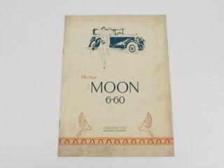 9: Rare Vintage 1927 The Moon 6 - 60 Auto Brochure Advertisement