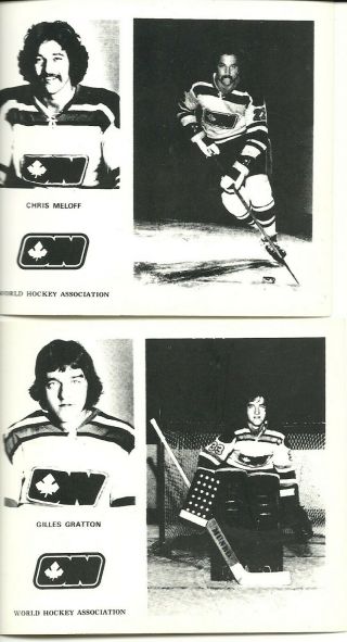 Rare 10 Different Wha 1972 Ottawa Nationals Team Issued Photos Hockey G Gratton