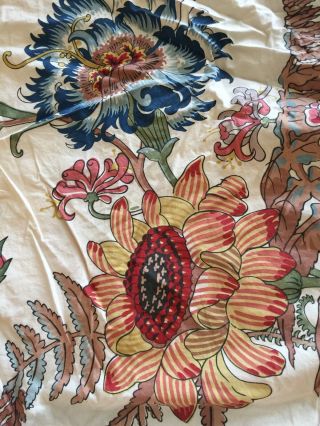 Pottery Barn Rare Euc Twin Palampore Duvet Cover W/ Sham Paisley Floral Cotton