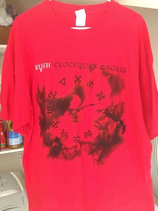 Rush Clockwork Angels Promo Shirt Size Xl Rare Htf Oop