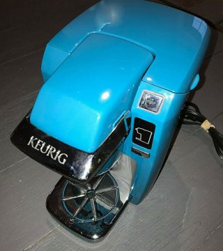 Keurig Rare Color Aqua Teal Blue Coffee Maker K10 Mini Plus Brewing System Vgc