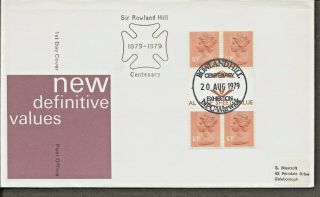 20/8/1979 10p Pcp - 2b Gutter Pair Definitive Fdc - Rare Pictorial Postmark
