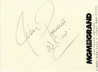Jim Powers Rare Wcw Wrestler Signed Autograph Album Paper Notepad Wrestling Wwe
