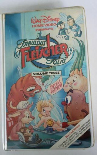 Walt Disney Home Video The Fabulous Fleischer Folio Volume 3 Vhs Clam Shell Rare