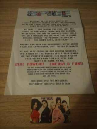 Spice Girls Official Id Card,  Letter Rare