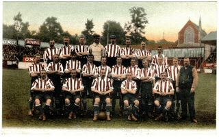 Rare Colour Postcard Southampton Football Team/squad 1905 - 6 Southampton