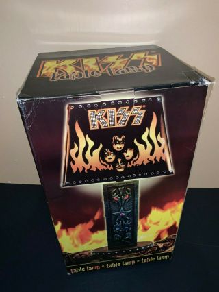 Rare Kiss Table Lamp Gene Simmons Paul Stanley Ace Frehley Peter Criss W/box