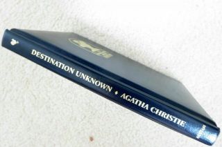 Agatha Christie Bantam Destination Unknown Rare Leatherette Hardcover