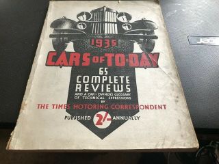 1935 Cars Of Today - - - 65 Complete Reviews Book - - - Very Rare