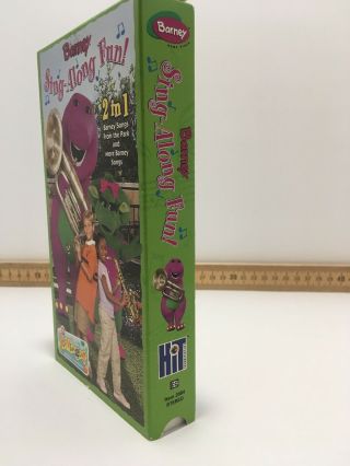 RARE BARNEY SING ALONG Fun (blockbuster eXclusive) CHILDREN ' S VHS TAPE BARNEY ' S 2