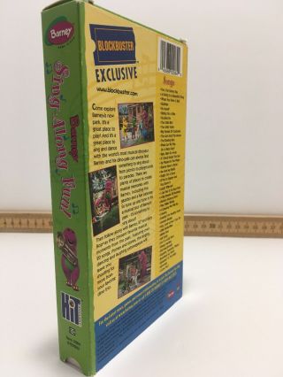 RARE BARNEY SING ALONG Fun (blockbuster eXclusive) CHILDREN ' S VHS TAPE BARNEY ' S 3