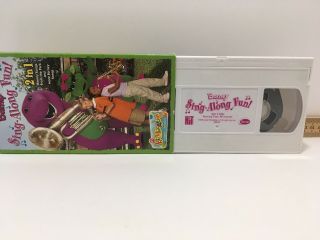 RARE BARNEY SING ALONG Fun (blockbuster eXclusive) CHILDREN ' S VHS TAPE BARNEY ' S 6