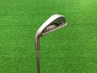 Rare Ping Golf Karsten Ii Black Dot 1 Iron Left Handed Lh Steel Microtaper Stiff