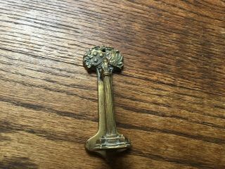 Rare Collectable Vintage Brass Door Knocker Nelson’s Column - Heraldic Shields