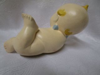 Vintage Rare Germany Kewpie Porcelain Doll.  Laying on side Winking. 3