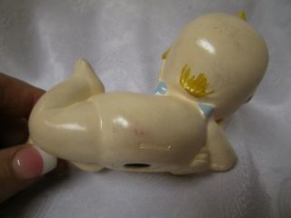 Vintage Rare Germany Kewpie Porcelain Doll.  Laying on side Winking. 4