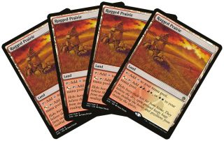 Rugged Prairie [4x X4] Masters 25 Nm - M Land Rare Magic Gathering Cards Abugames