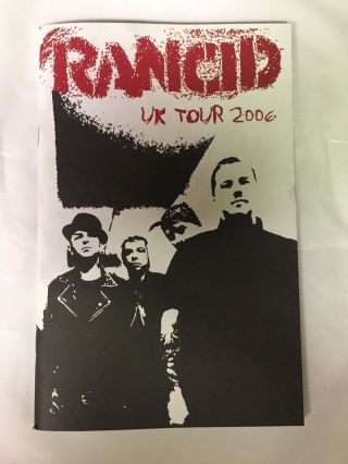 Rancid Uk Tour Diary Book Program 2006 Rare And Out Of Print