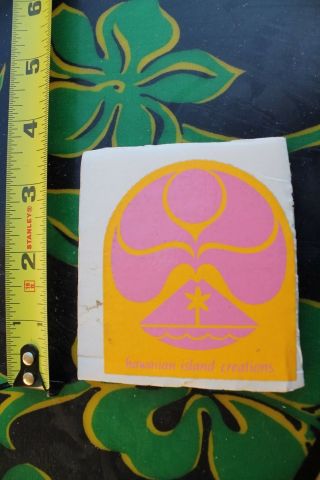 Hic Hawaiian Island Creations Surfboards Rare Sticker (stuck On Poster Backing)