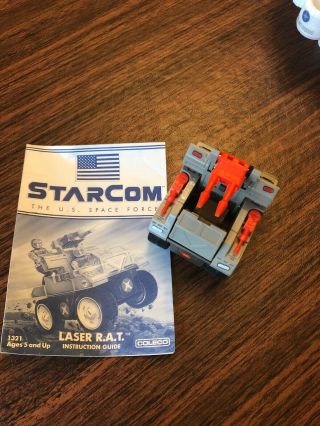 Vintage 1986 Coleco Starcom Laser R.  A.  T.  Vehicle Rare Complete Rat Turret