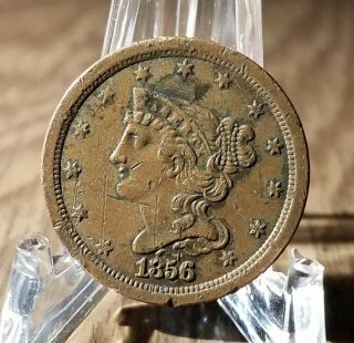 1856 Braided Hair Half Cent Fine Detail Rare 06