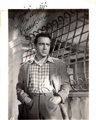 Italian Actor Rossano Brazzi,  Rare Vintage Signed Photo.