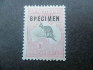 Kangaroo Stamps: 10/ - Smw Specimen - Rare (e422)