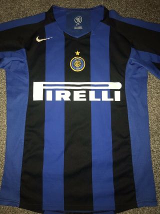 Inter Milan Home Shirt 2004/05 Small Rare And Vintage
