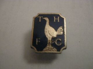 Rare Old Tottenham Hotspur Football Club Enamel Buttonhole Badge