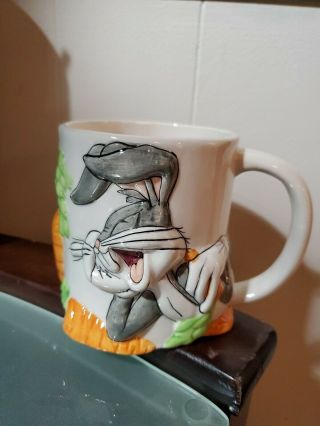 Rare Vintage Bugs Bunny 3d Ceramic Mug Gibson Looney Tunes 1998
