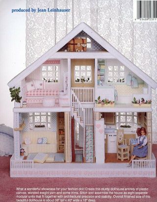 Fashion Doll House for Barbie Plastic Canvas Pattern Book RARE 2