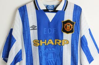 Rare Umbro Vintage 1999 Manchester United Long Sleeve Blue Jersey Xxl