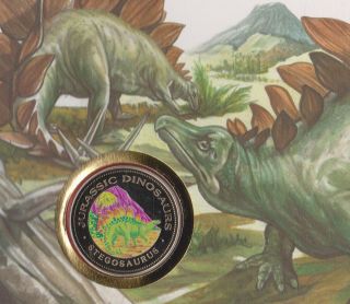 Jurassic Dinosaurs Guinea 1000 Francos Francs 1993 Fdc Stegosaurus Guyana Rare