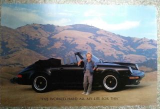 Porsche 911 I Have Worked Hard All My Life For This Poster Rare Poster