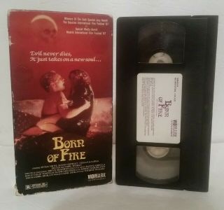 Born Of Fire Vhs Rare 1987 Horror Occult Vidmark Video Peter Firth.