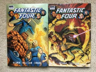 Fantastic Four By Jonathan Hickman Volume 1 & 2 Hardcover Hc Rare Oop