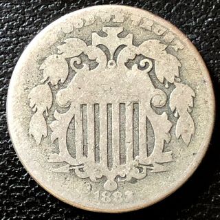 1883 Shield Nickel 5 Cents 5c Circulated Rare 16618