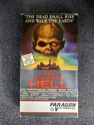 The Gates Of Hell Vhs Rare 1985 Paragon Horror Gore Lucio Fulci Zombies