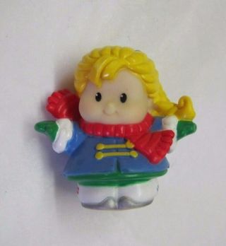 Fisher Price Little People Winter Holiday Christmas Ice Skater Blonde Girl Rare