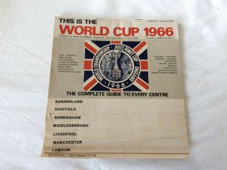 This Is The World Cup 1966 - Rare City Guide Issue 1 England Football