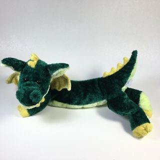 2002 Princess Soft Toys Longfellow Dragon Green Soft Lovey Stuffed Animal Rare