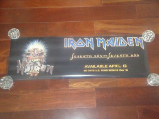 Iron Maiden Seventh Son Of A Seventh Son Promotional Promo Poster 1988 Rare