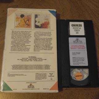 BUGS BUNNY AND ELMER FUDD WABBIT TWOUBLE VHS CLAMSHELL VIDDY OH FOR KIDS RARE 2