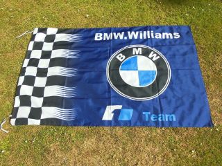 Bmw Williams F1 Team Flag Large Approx 146cm X 92cm Vgc Very Rare Double Sided